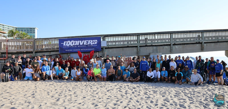 Group picture of participants from the Deerfield Beach Annual Pier Clean-up 2022 