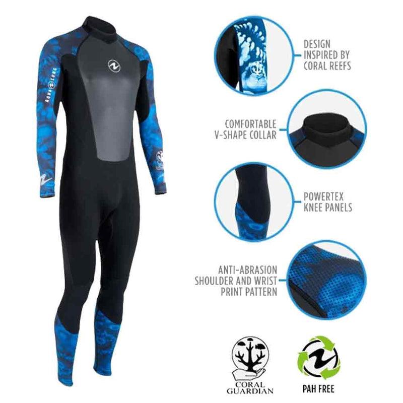 Aqua Lung Hydroflex Men's Wetsuit Blue Camo