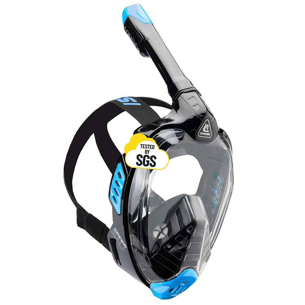 Masque Cressi Granfacciale Bali Intégral (Full Face) Snorkeling – Noir/bleu – Neuf
