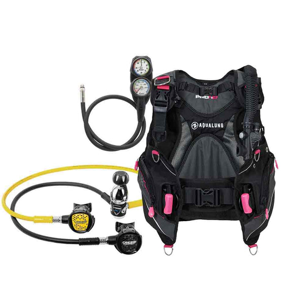 bcd scuba gear Aqualung Womens Pro HD BCD and Cressi Compact Regulator Scuba Dive Pac