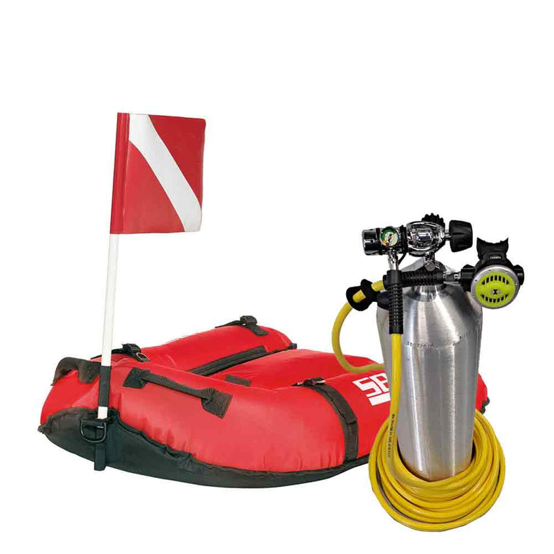 DXDivers Kayak Hookah Kit with SEAC Sea Mate Boat Float