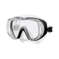 Tusa Freedom Tri-Quest Scuba Diving Mask - Black / Clear Silicone