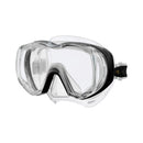 Tusa Freedom Tri-Quest Scuba Diving Mask - Black / Clear Silicone