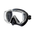Tusa Freedom Tri-Quest Scuba Diving Mask - Black / Black Silicone