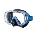 Tusa Freedom Tri-Quest Scuba Diving Mask - Fishtail Blue / Black Silicone