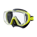 Tusa Freedom Tri-Quest Scuba Diving Mask - Flash Yellow / Black Silicone