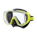 Tusa Freedom Tri-Quest Scuba Diving Mask - Flash Yellow / Black Silicone