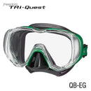 Tusa Freedom Tri-Quest Scuba Diving Mask - Energy Green / Black Silicone