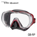Tusa Freedom Tri-Quest Scuba Diving Mask - Rose Pink / Black Silicone