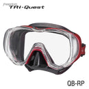 Tusa Freedom Tri-Quest Scuba Diving Mask - Rose Pink / Black Silicone