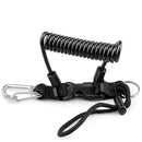 Marine Sports Quick Release Coil Lanyard With Stainless Steel Carabiner Clip 36in