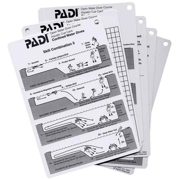 Padi Confined Water Aquatic Cue Cards (6)