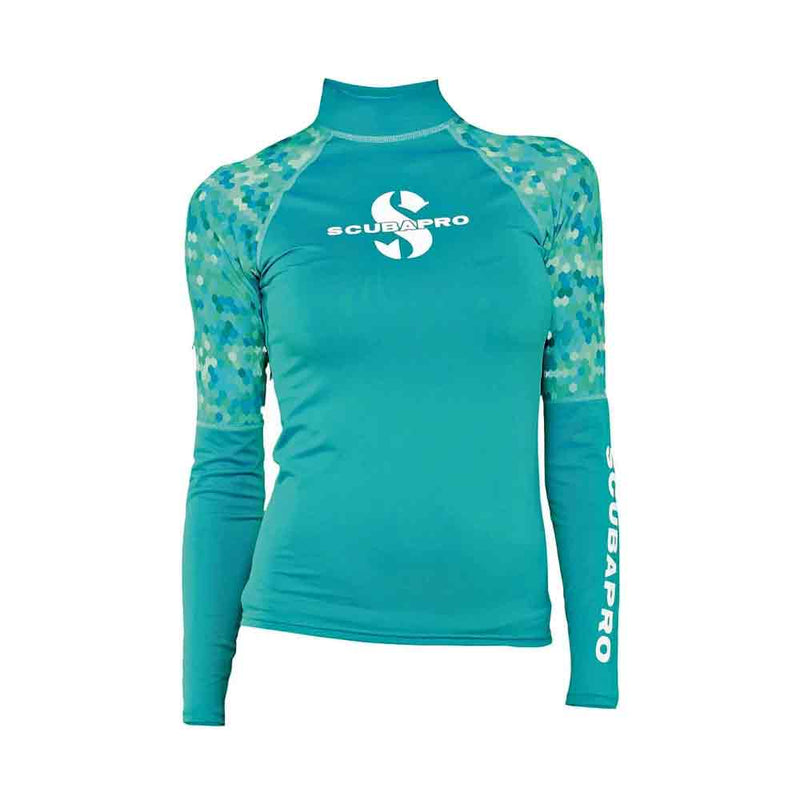 UPF 50 Long Sleeve Rash Guard, Women, Jewel, XL