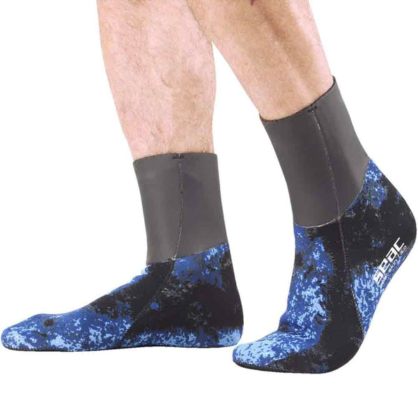 Seac Seal Skin Blue Camo Dive Socks 3mm