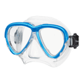 Tusa Intega Scuba Diving Mask - Fishtail Blue / Clear Silicone