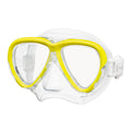 Tusa Intega Scuba Diving Mask - Flash Yellow / Clear Silicone