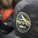 Riffe Quest Black Multicamo Snapback Trucker Mesh Hat