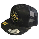 Riffe Quest Black Multicamo Snapback Trucker Mesh Hat