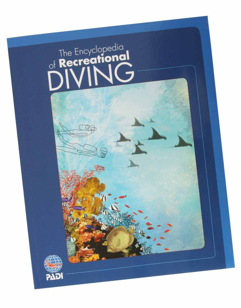 PADI The Encyclopedia of Recreational Diving Soft Cover Manual  Scuba Divers with Rays Coral and Fish