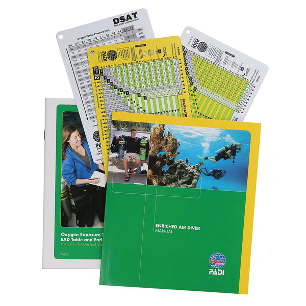 Padi Enriched air diver manual with Nitrox Tables for Diving 