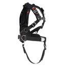 Dive Rite TransPac XT Soft Harness profile showing hip support the harness provides divers
