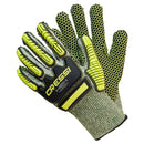 cressi hex grip spearfishing gloves with grip lime green left and right dive glove with knuckle protection