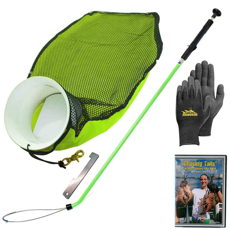 DXDivers Deluxe Lobster Hunting Snare Package With Gloves