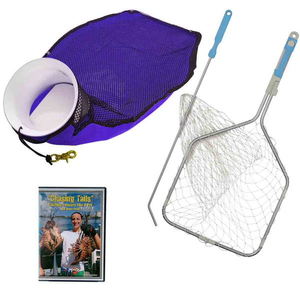 DXDivers Lobster League Foldable/Magnetic Net + Tickle Stick + Gauge Without Gloves