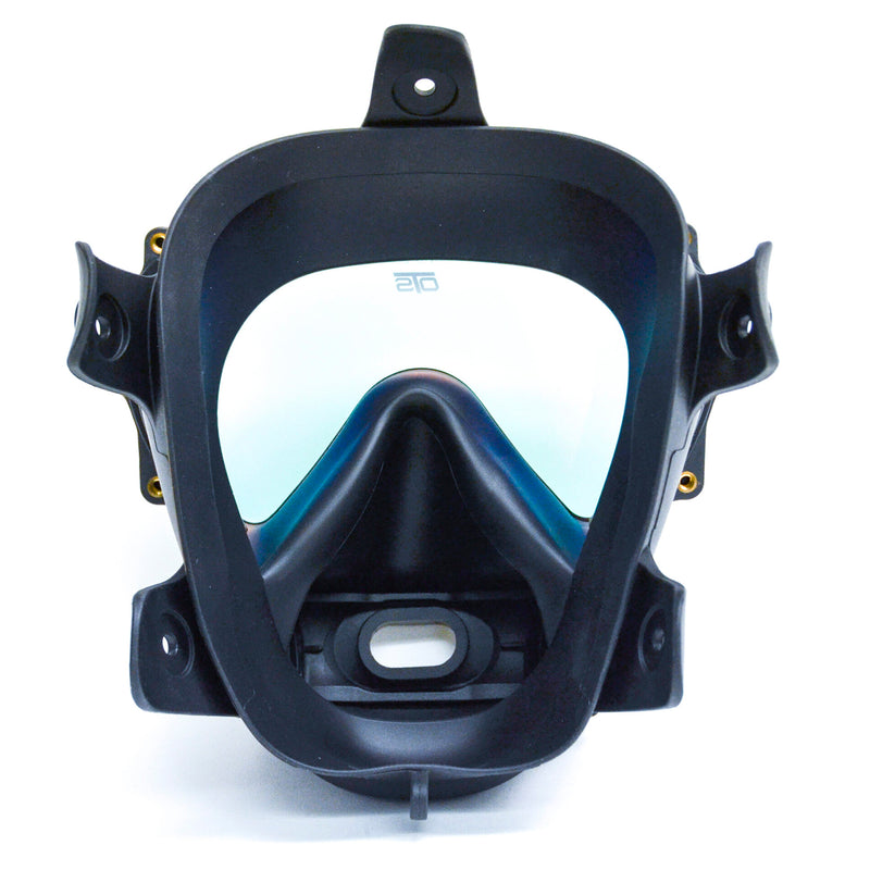 OTS Spectrum Full Face Mask Scuba Diving Mask - Black Skirt with Clear Lens