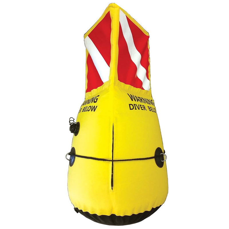 brownies third lung 3d buoy inflatable dive flag with water ballast system comes with light to illuminate at night