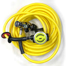 kayak diving hookah kit with 50 foot hose, dxdivers 1st stage, dxdivers button gauge, dxdivers second stage