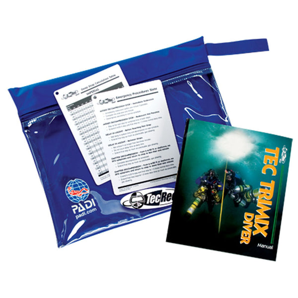 PADI Tec Trimix Diver Manual and Slates Dive Deep with Helium